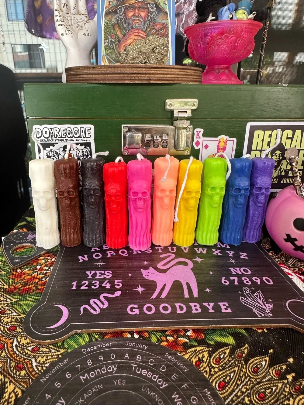 Rainbow Skull Chime Candle Set (10 Piece Collection)